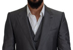 Dolce & Gabbana Gray SICILIA 3 Piece Slim Fit Suit - Zeiniez