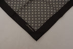 Dolce & Gabbana Black Patterned DG Logo Square Handkerchief Scarf - Zeiniez