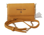 Patrizia Pepe Yellow Logo Leather Shoulder Strap Sling Bag - Zeiniez
