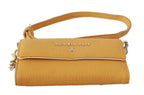 Patrizia Pepe Yellow Logo Leather Shoulder Strap Sling Bag - Zeiniez