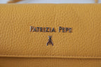 Patrizia Pepe Yellow Logo Leather Shoulder Strap Sling Bag - Zeiniez