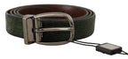 Dolce & Gabbana Green Exotic Leather Silver Buckle Belt - Zeiniez