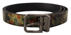 Dolce & Gabbana Black Sparkling Leather Black Metal Buckle Belt - Zeiniez