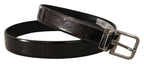 Dolce & Gabbana Black Leather Vernice Metal Buckle Belt - Zeiniez