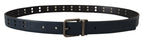 Dolce & Gabbana Blue Perforated Skinny Leather Metal Buckle Belt - Zeiniez
