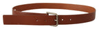 Dolce & Gabbana Brown Calf Leather Silver Tone Metal Buckle Belt - Zeiniez