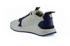 Versace Blue and White Calf Leather Sneakers - Zeiniez