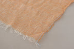 Malo Peach Linen Knitted Shawl Wrap Fringes Scarf - Zeiniez