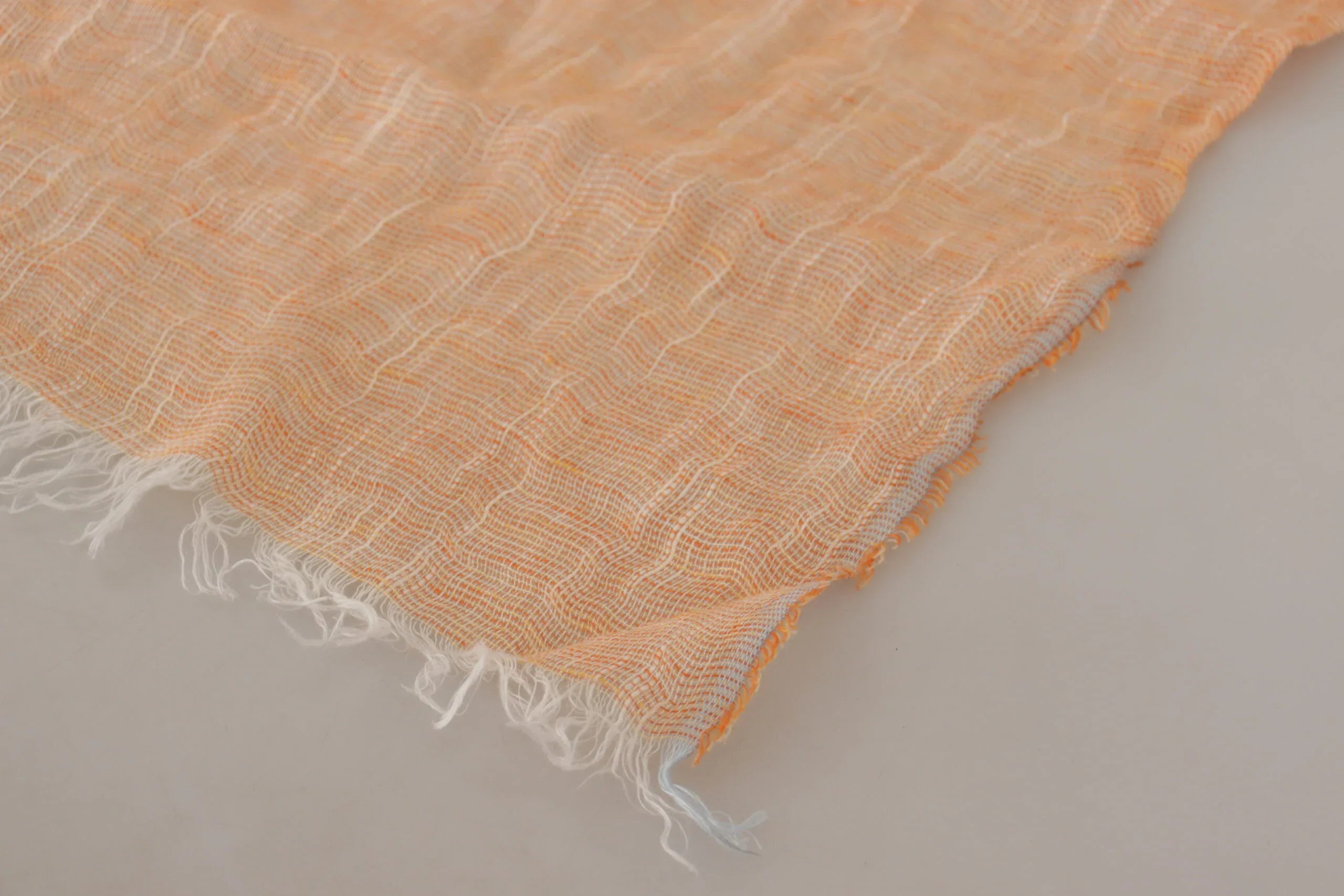 Malo Peach Linen Knitted Shawl Wrap Fringes Scarf - Zeiniez