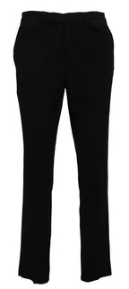 BENCIVENGA Black Cotton Straight Fit Men Formal Pants - Zeiniez