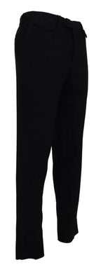 BENCIVENGA Black Cotton Straight Fit Men Formal Pants - Zeiniez