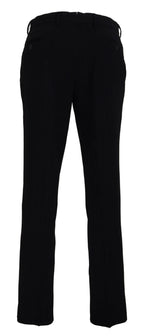 BENCIVENGA Black Cotton Straight Fit Men Formal Pants - Zeiniez