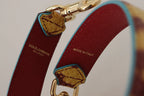 Dolce & Gabbana Yellow Red Leather Gold Tone Shoulder Strap - Zeiniez