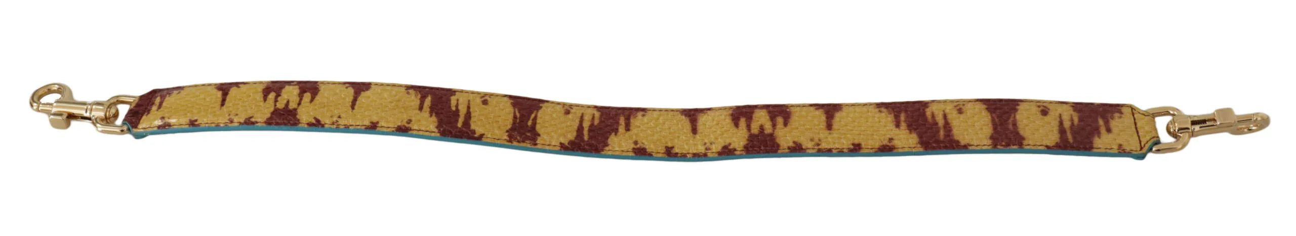 Dolce & Gabbana Yellow Red Leather Gold Tone Shoulder Strap - Zeiniez