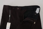 BENCIVENGA Brown Straight Fit Formal Men Pants - Zeiniez