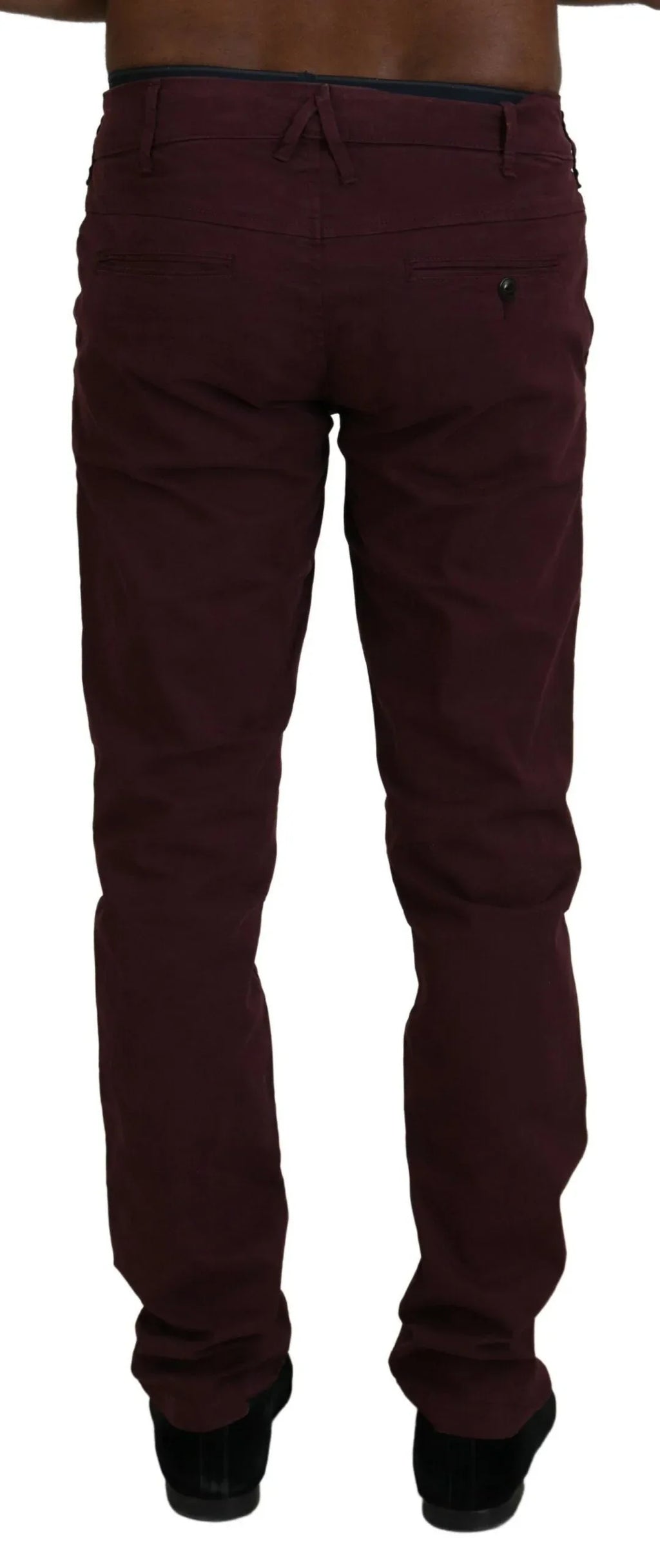CYCLE Maroon Cotton Stretch Skinny Casual Men Pants - Zeiniez