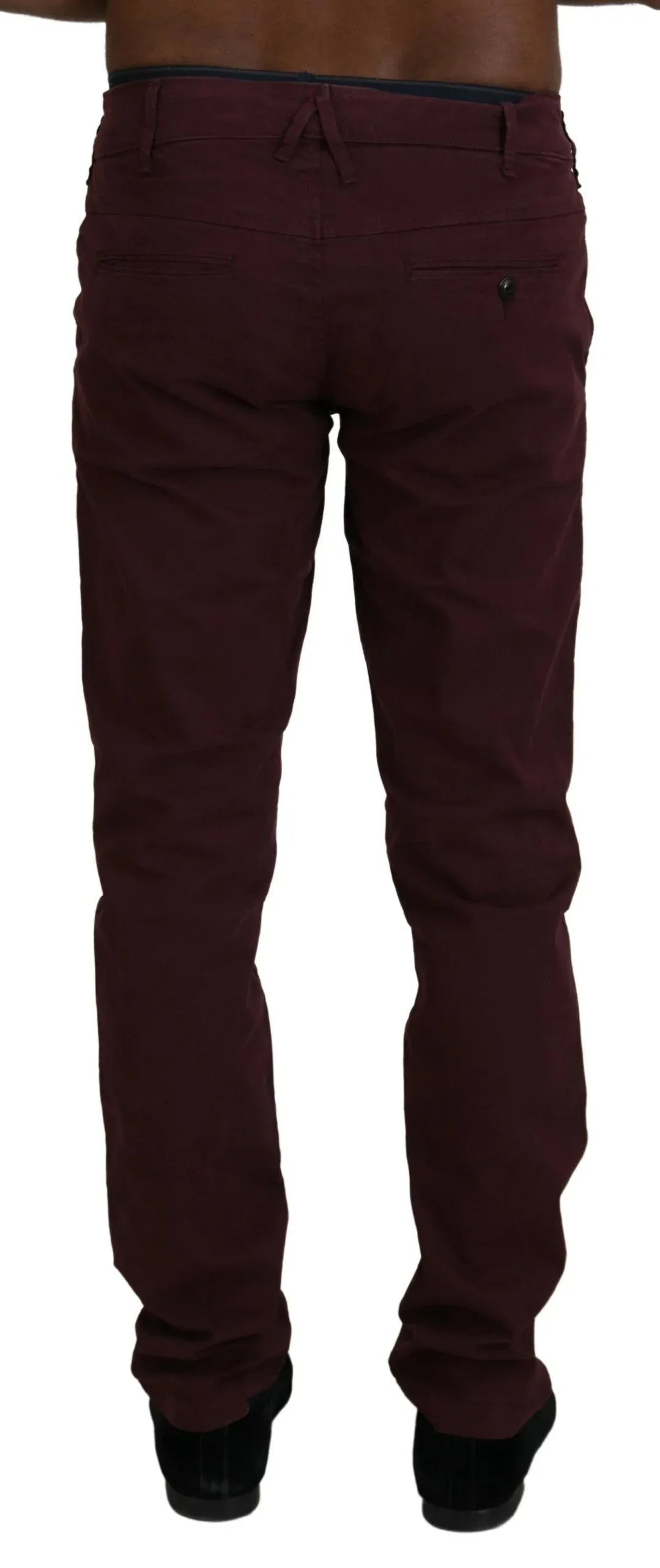 CYCLE Maroon Cotton Stretch Skinny Casual Men Pants - Zeiniez