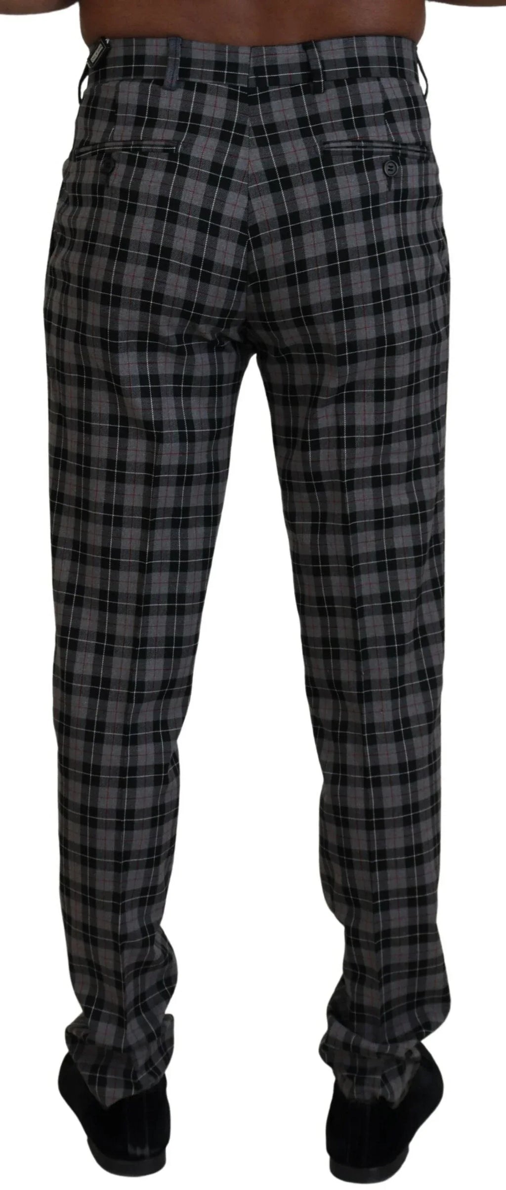 BENCIVENGA Gray Checkered Slim Fit Men Pants - Zeiniez