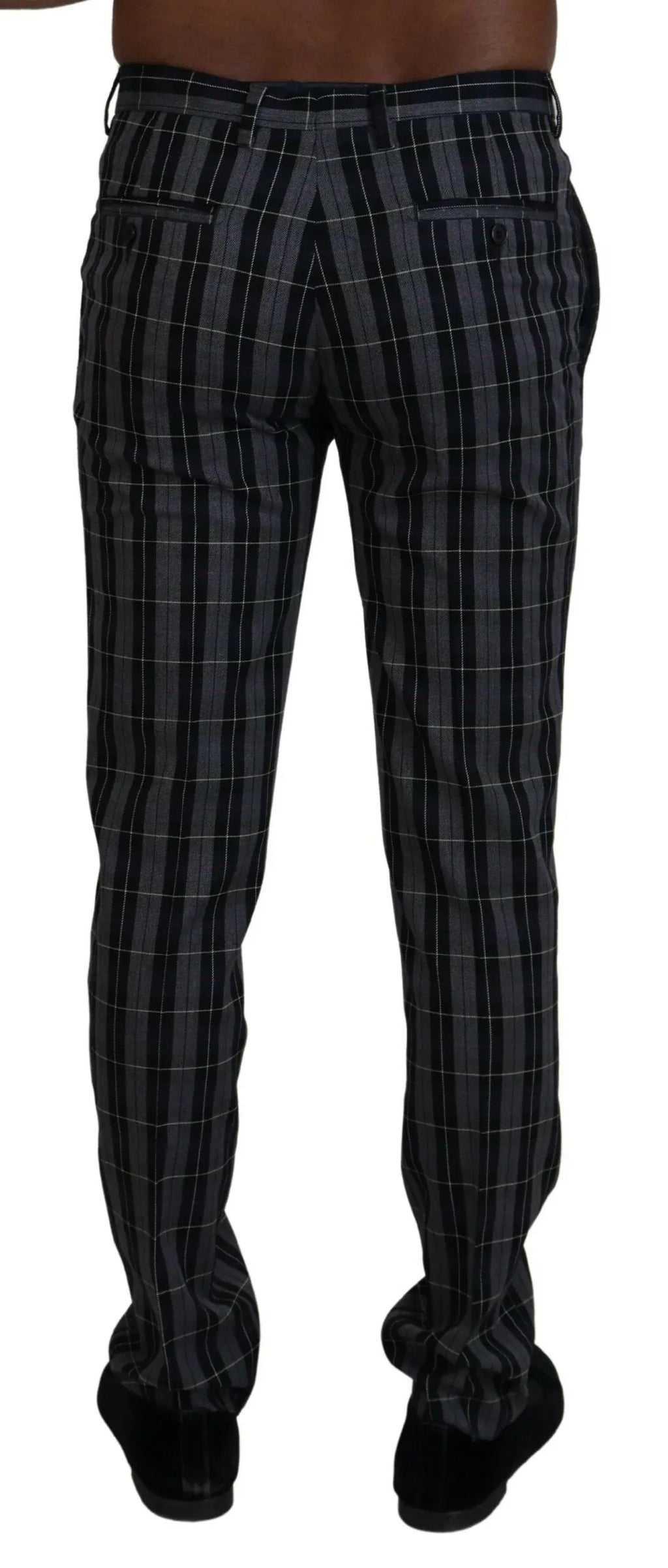 BENCIVENGA Gray Checkered Slim Fit Men Pants - Zeiniez
