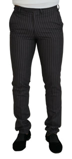 BENCIVENGA Brown Stripes Slim Fit Men Pants - Zeiniez