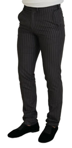 BENCIVENGA Brown Stripes Slim Fit Men Pants - Zeiniez