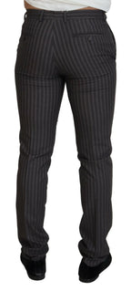 BENCIVENGA Brown Stripes Slim Fit Men Pants - Zeiniez