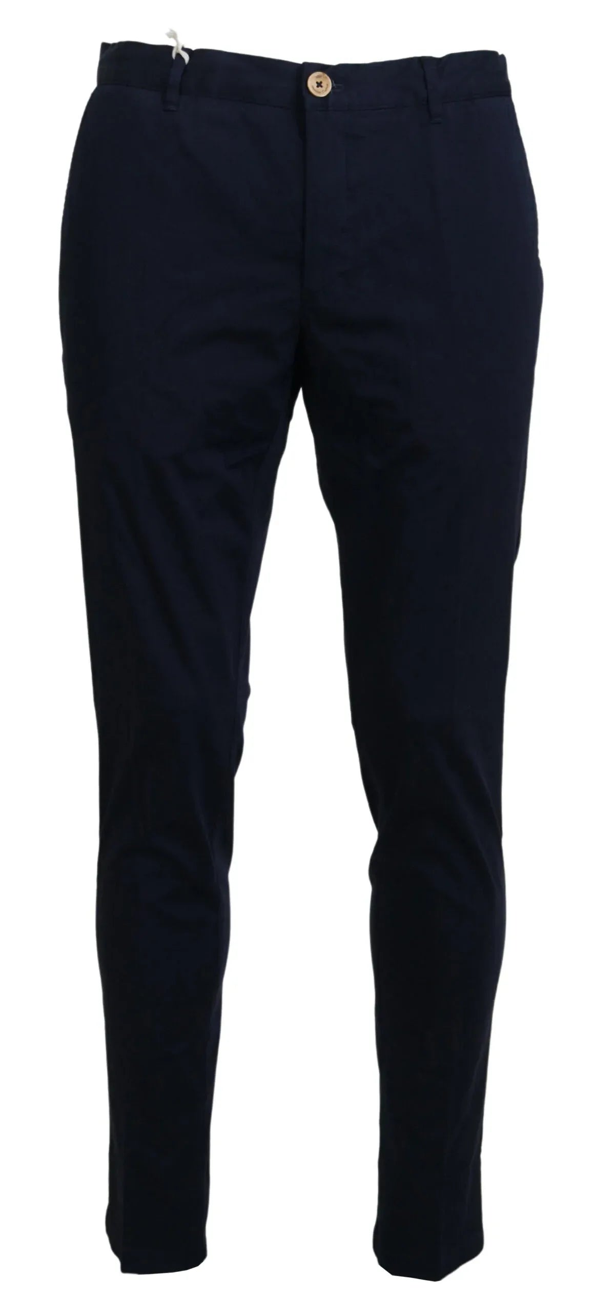 Domenico Tagliente Dark Blue Cotton Skinny Men Pants - Zeiniez