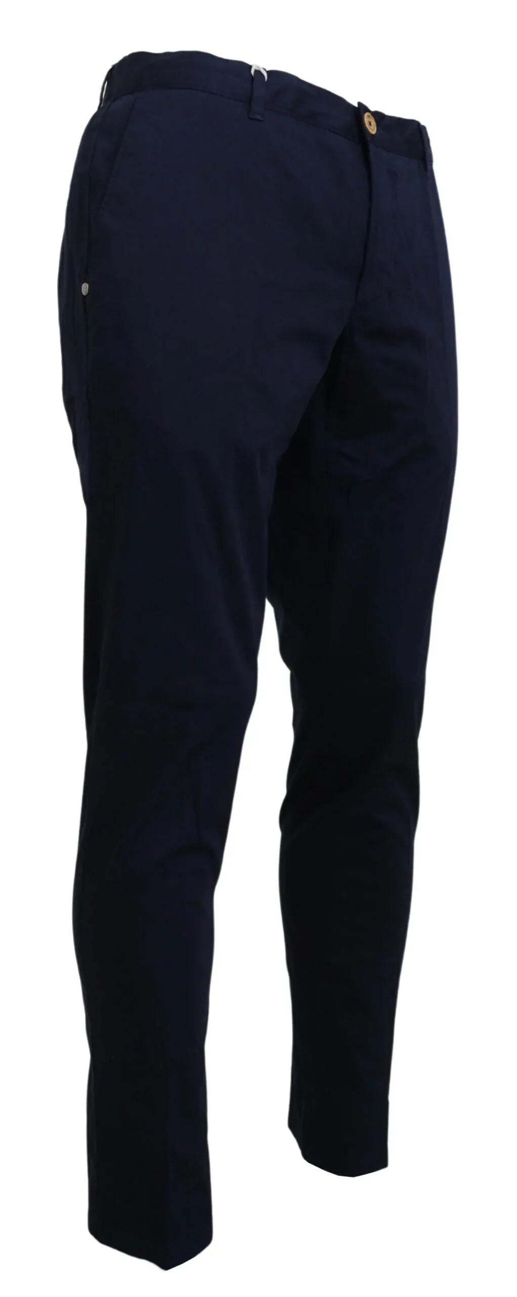 Domenico Tagliente Dark Blue Cotton Skinny Men Pants - Zeiniez