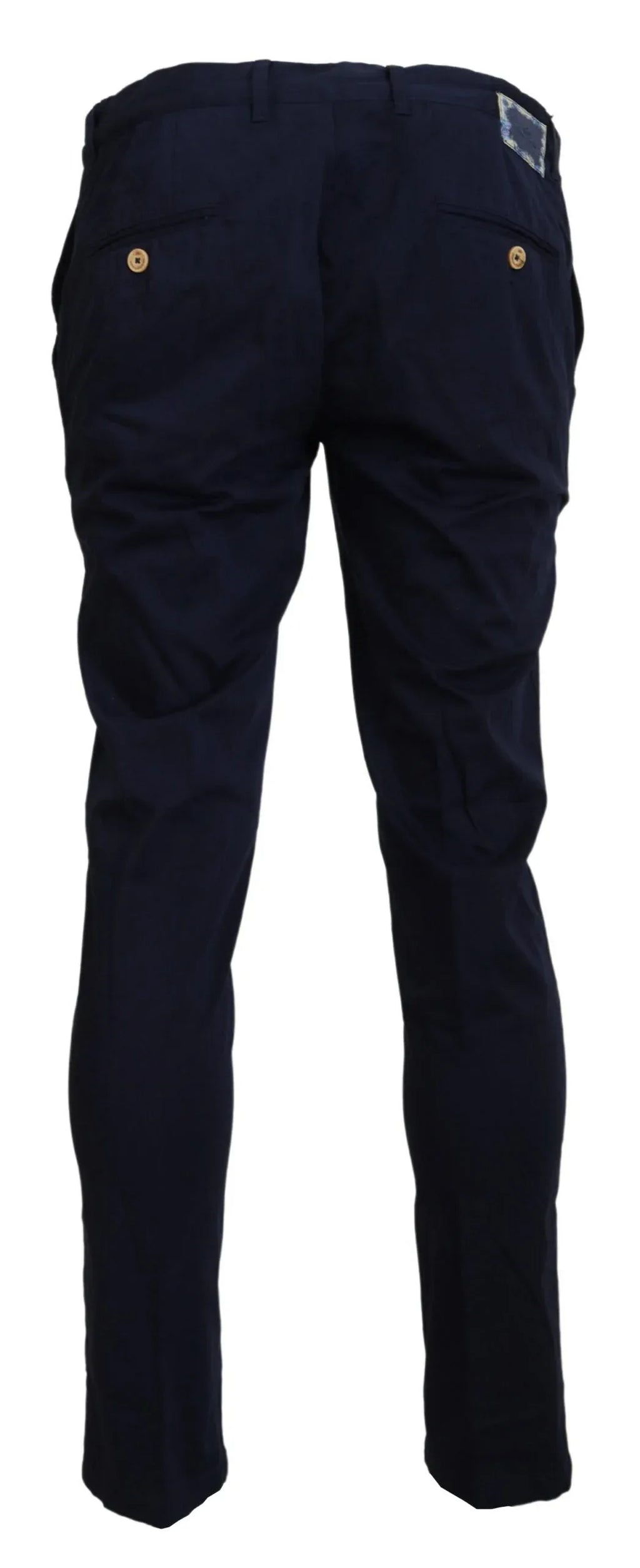 Domenico Tagliente Dark Blue Cotton Skinny Men Pants - Zeiniez