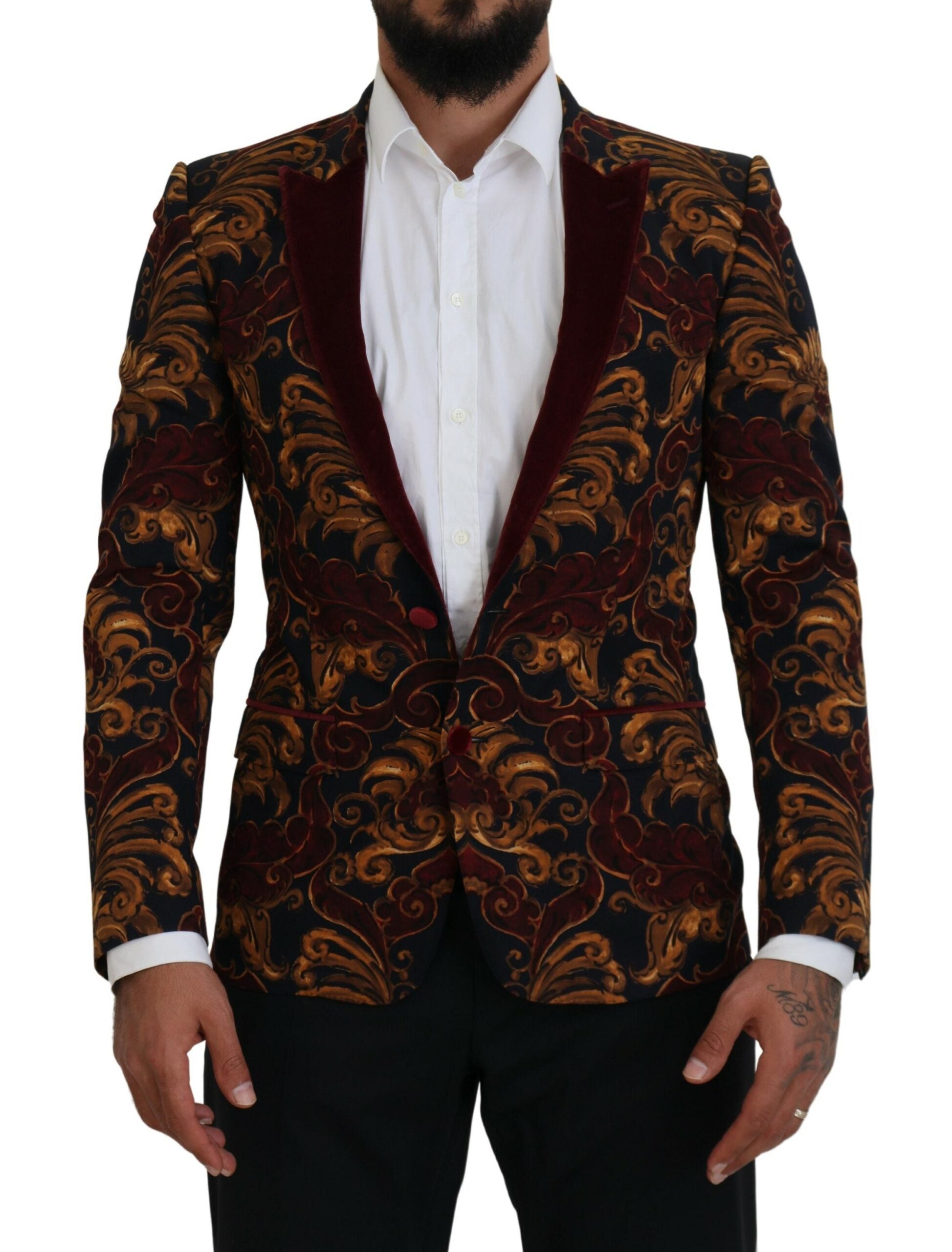 Dolce & Gabbana Multicolor Floral Single Breasted Martini Blazer - Zeiniez