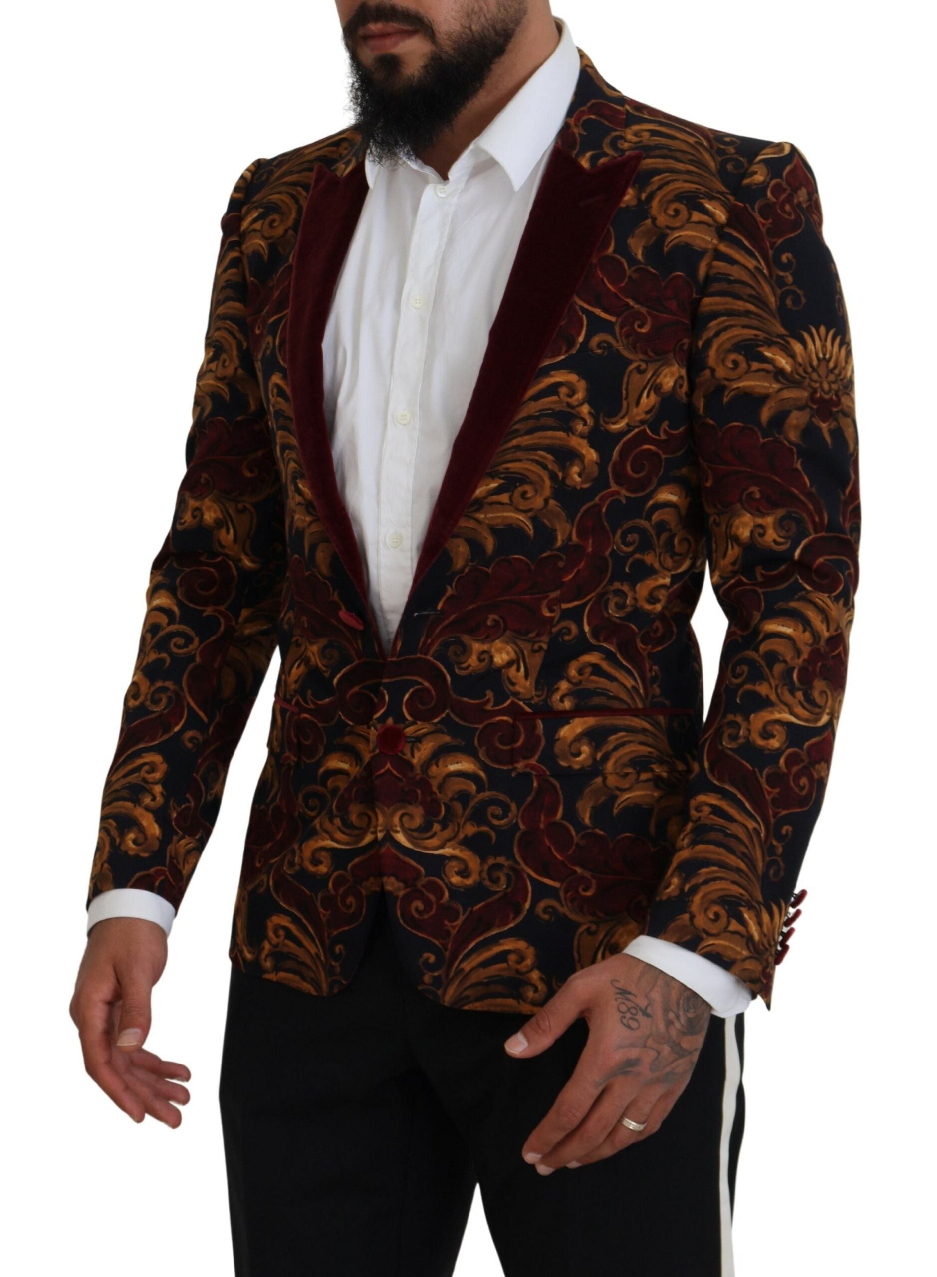 Dolce & Gabbana Multicolor Floral Single Breasted Martini Blazer - Zeiniez