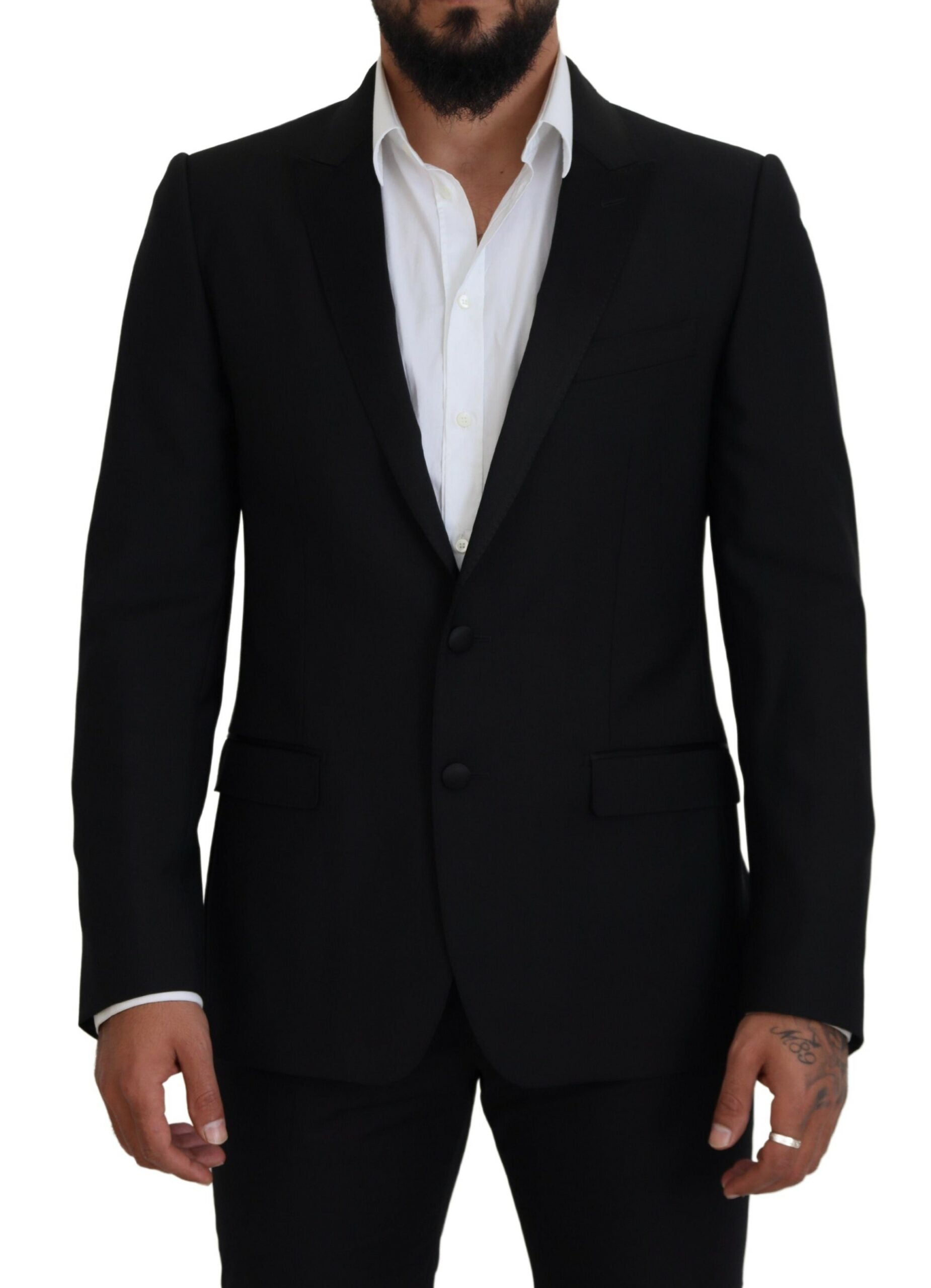 Dolce & Gabbana Black Slim Fit Formal Martini Blazer - Zeiniez