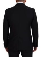 Dolce & Gabbana Black Slim Fit Formal Martini Blazer - Zeiniez