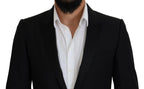 Dolce & Gabbana Black Slim Fit Formal Martini Blazer - Zeiniez