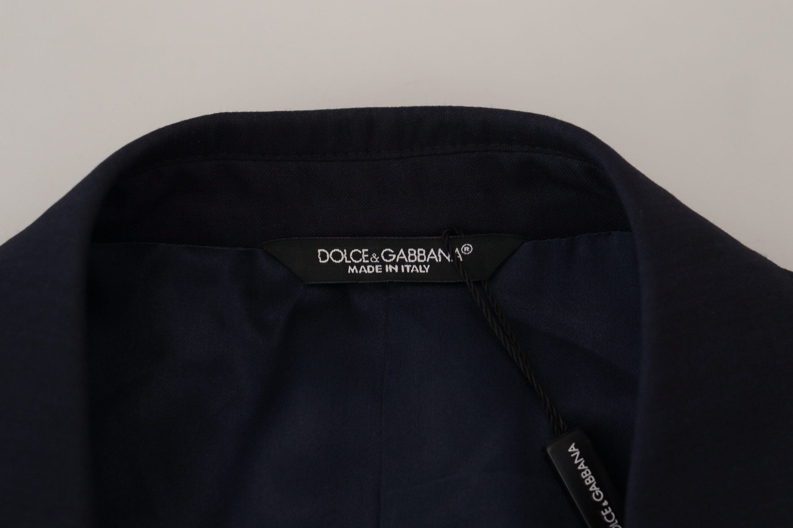 Dolce & Gabbana Blue Wool Slim Fit Formal Coat Blazer - Zeiniez