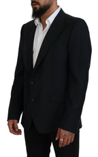 Dolce & Gabbana Dark Blue Wool Formal Sicilia Blazer - Zeiniez