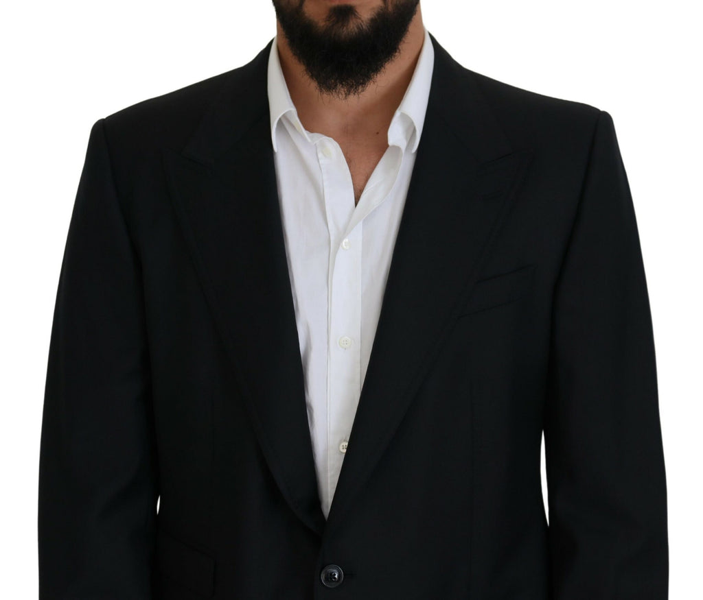 Dolce & Gabbana Dark Blue Wool Formal Sicilia Blazer - Zeiniez