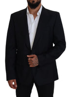 Dolce & Gabbana Dark Blue Wool Formal Sicilia Blazer - Zeiniez