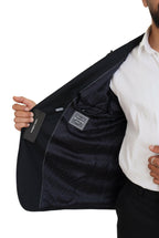 Dolce & Gabbana Dark Blue Wool Formal Sicilia Blazer - Zeiniez