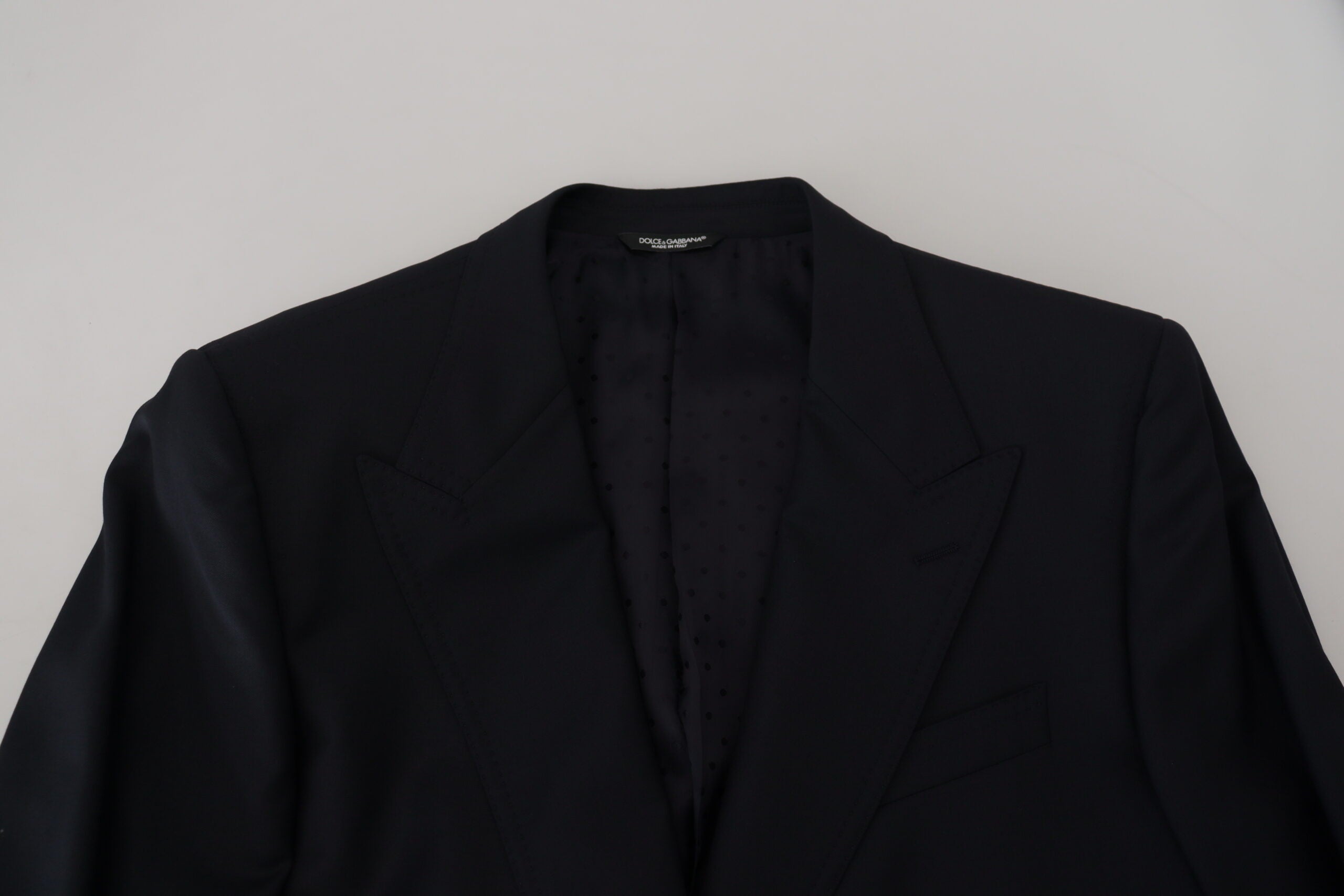 Dolce & Gabbana Dark Blue Wool Formal Sicilia Blazer - Zeiniez