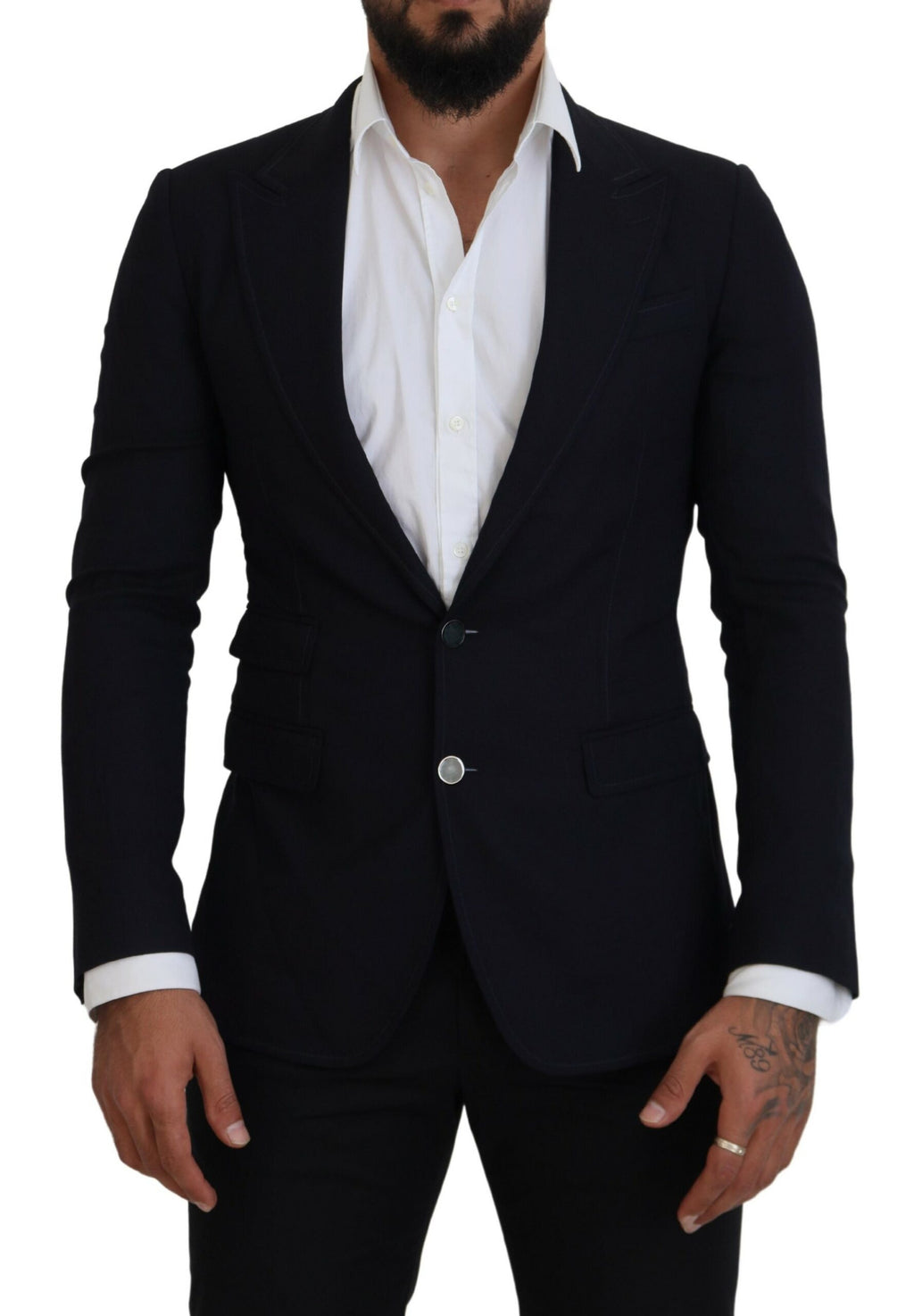 Dolce & Gabbana Blue Wool Formal Taormina Blazer - Zeiniez