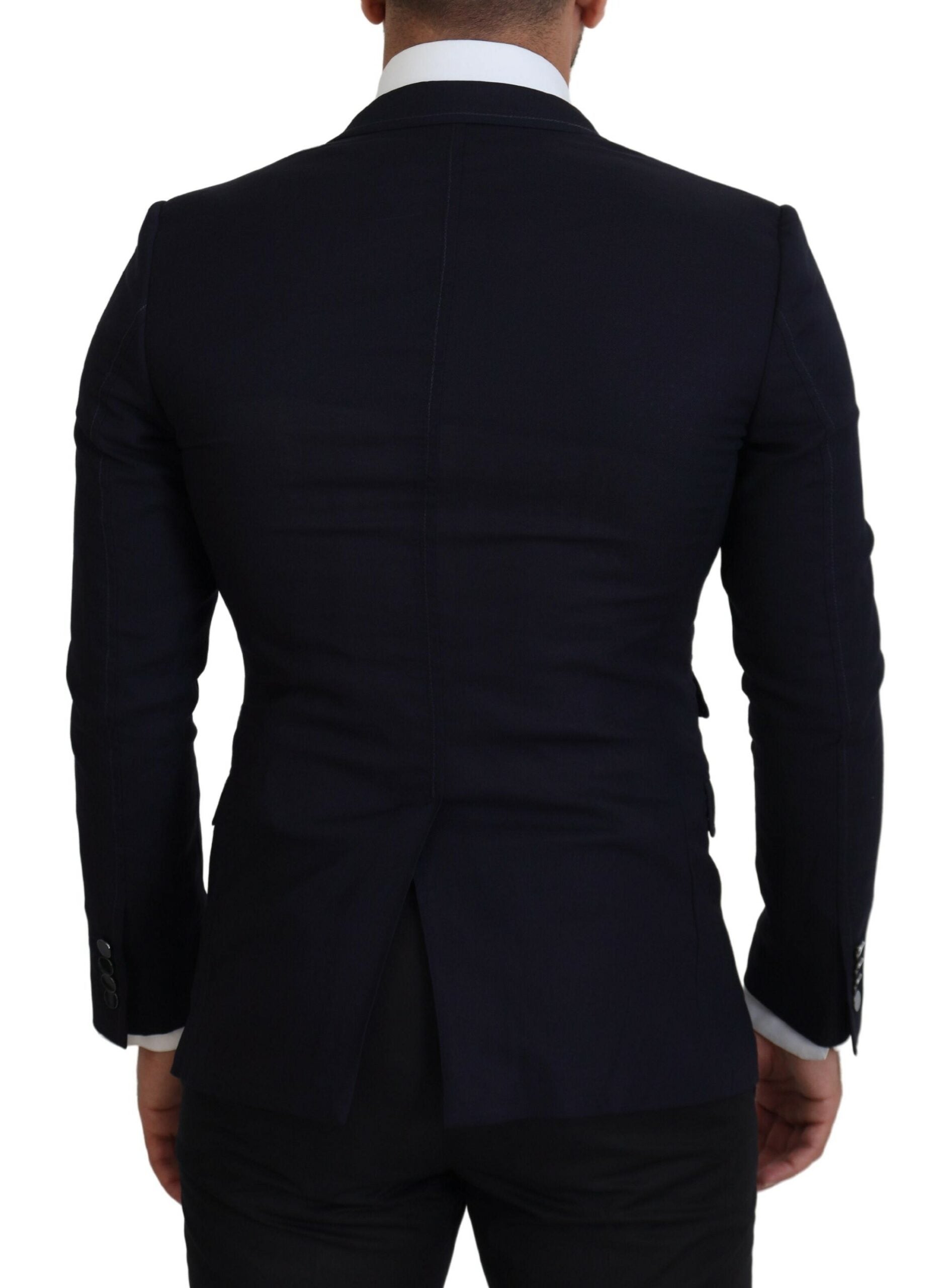 Dolce & Gabbana Blue Wool Formal Taormina Blazer - Zeiniez