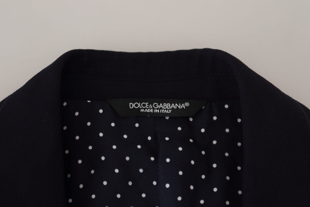 Dolce & Gabbana Blue Wool Formal Taormina Blazer - Zeiniez