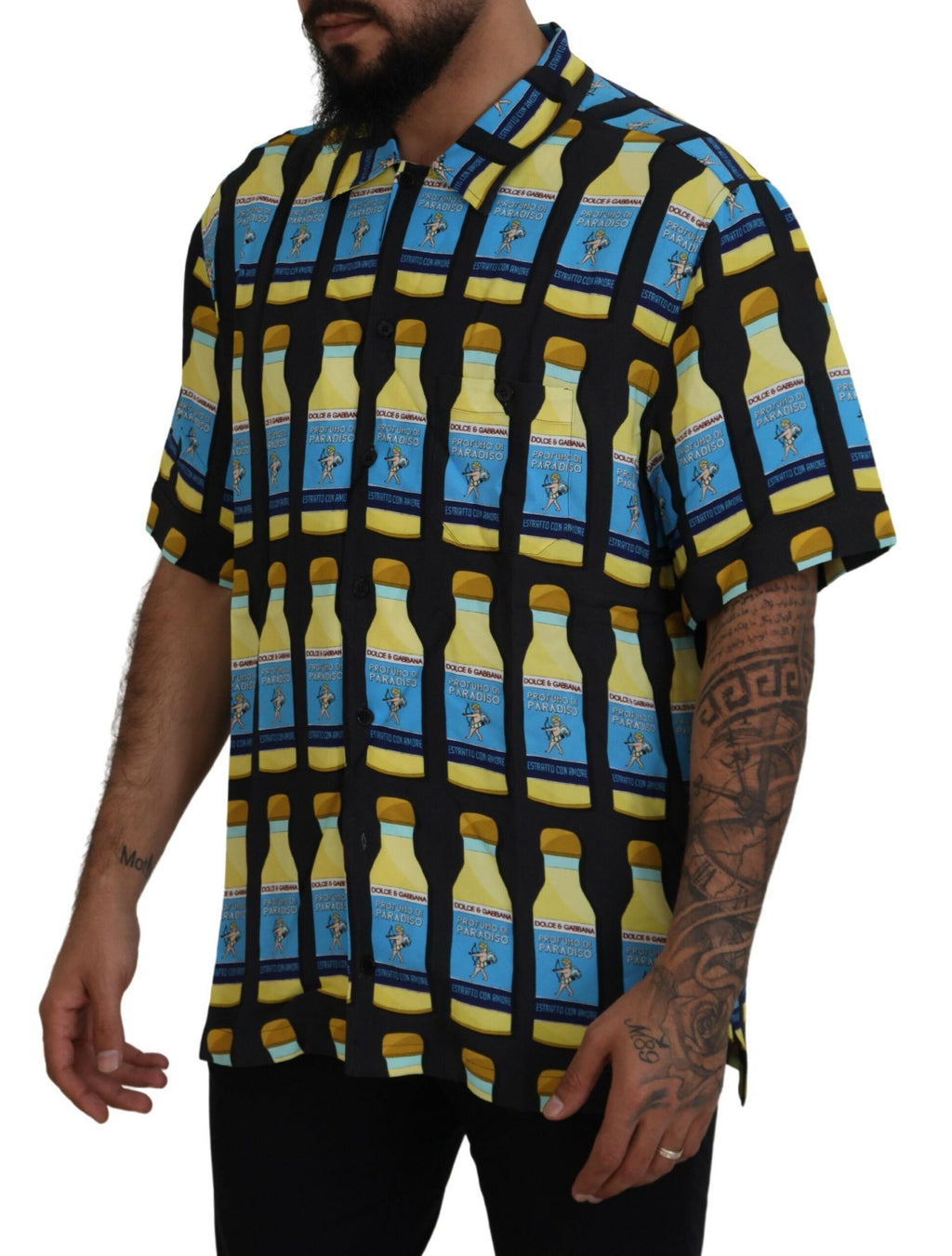 Dolce & Gabbana Multicolor Printed Viscose Casual Shirt - Zeiniez