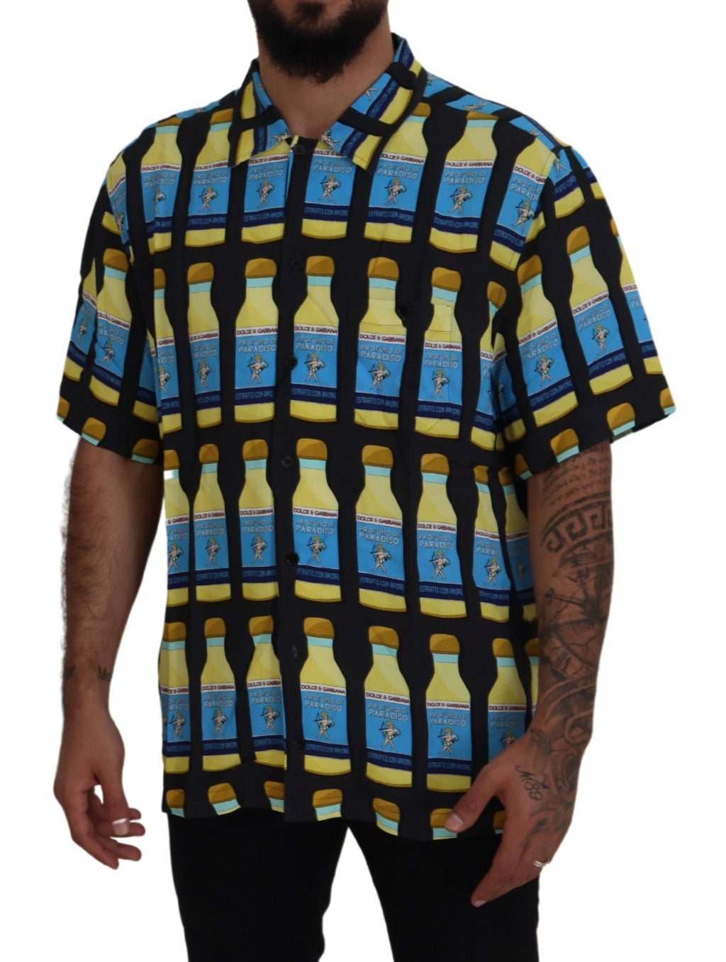 Dolce & Gabbana Multicolor Printed Viscose Casual Shirt - Zeiniez