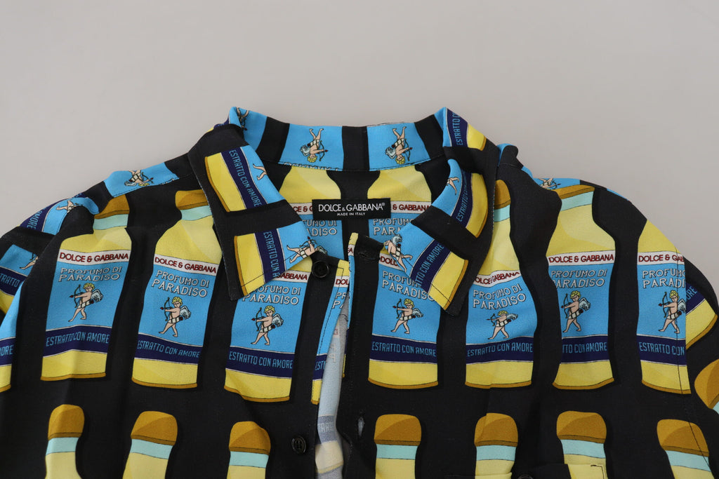 Dolce & Gabbana Multicolor Printed Viscose Casual Shirt - Zeiniez