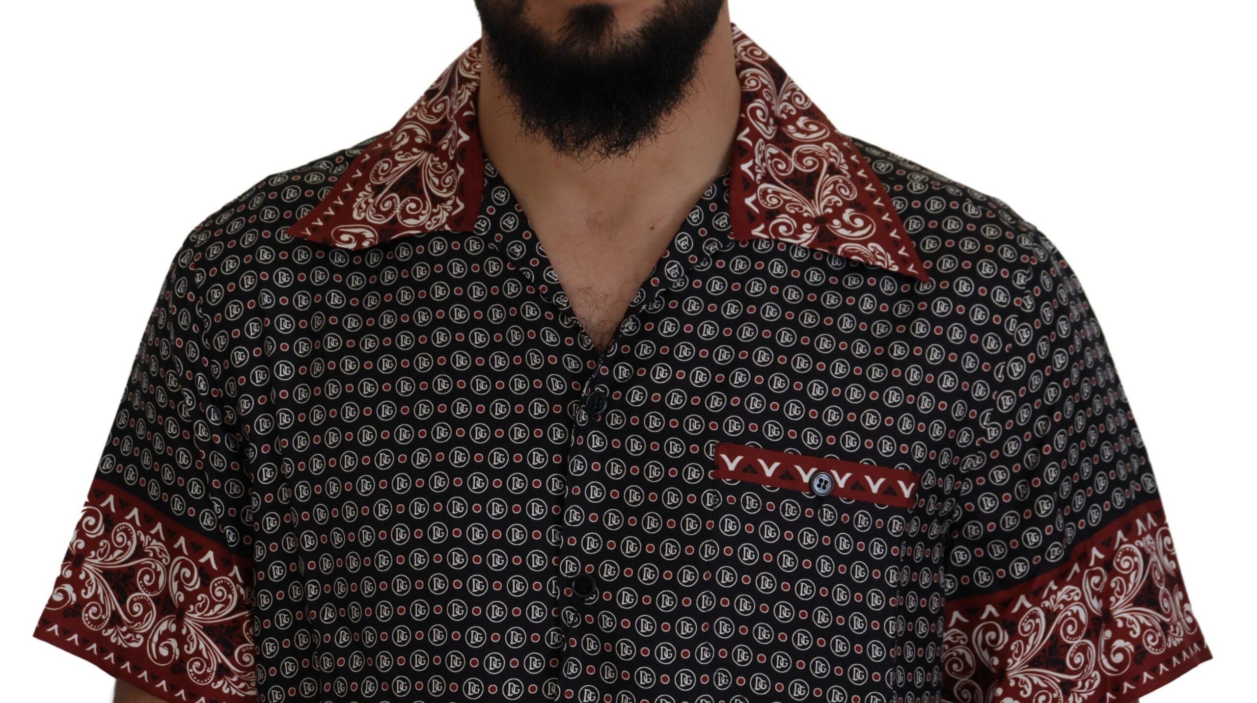 Dolce & Gabbana Multicolor Patterned Silk Casual Shirt - Zeiniez