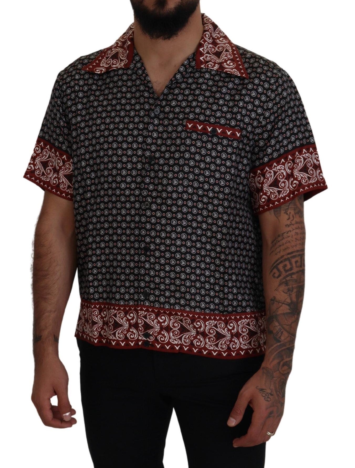 Dolce & Gabbana Multicolor Patterned Silk Casual Shirt - Zeiniez