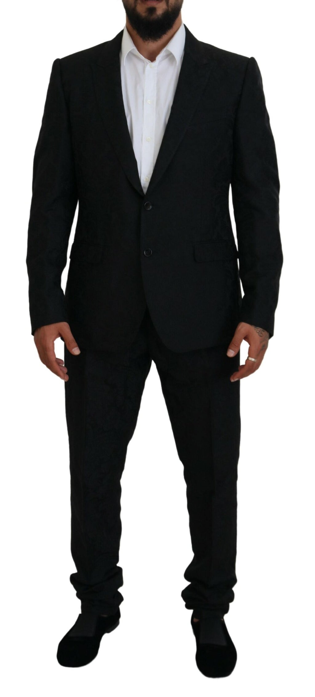 Dolce & Gabbana Black Single Breasted 2 Piece MARTINI Suit - Zeiniez