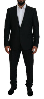 Dolce & Gabbana Black Single Breasted 2 Piece MARTINI Suit - Zeiniez